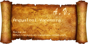 Angyalosi Vanessza névjegykártya